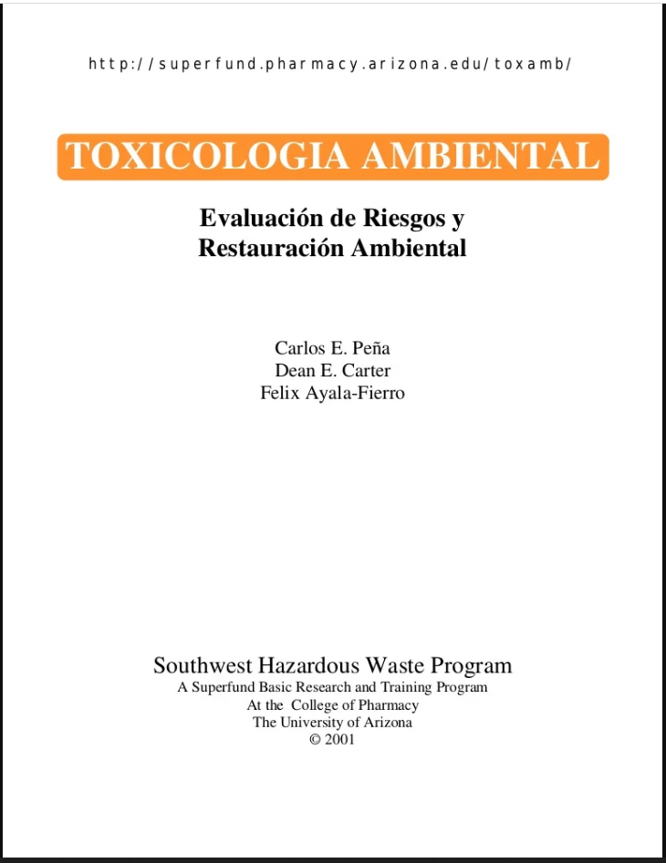 Toxicología Ambiental (Peña)