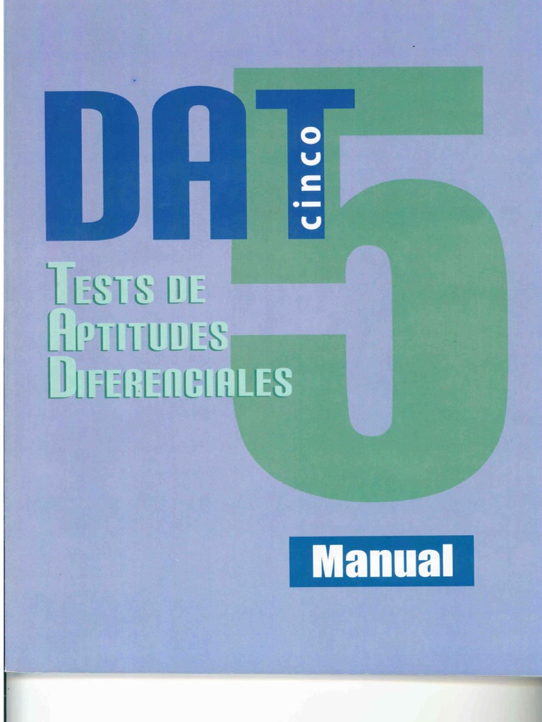 DAT 5 Test De Aptitudes Diferenciales PDF Descargar Gratis 