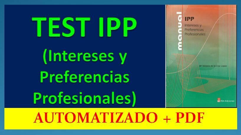 IPP Intereses y Preferencias Profesionales (Automatizado + PDF)