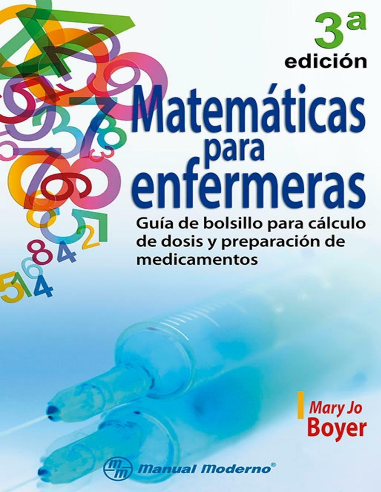 Matemáticas para enfermeras 3° edición